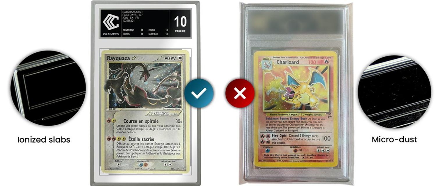 Comparison of card grading slabs quality