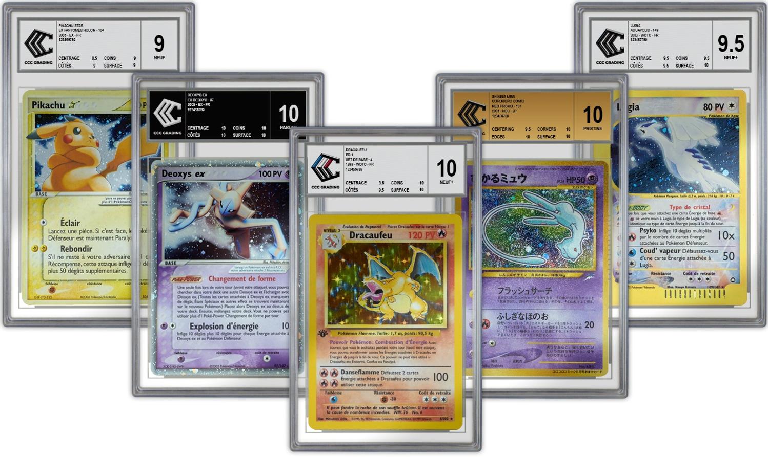 Cartes Pokémon gradées par CCC