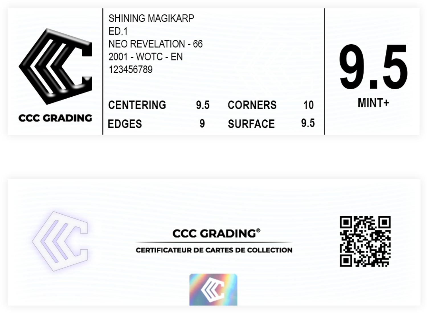 CCC Grading white label with black logo