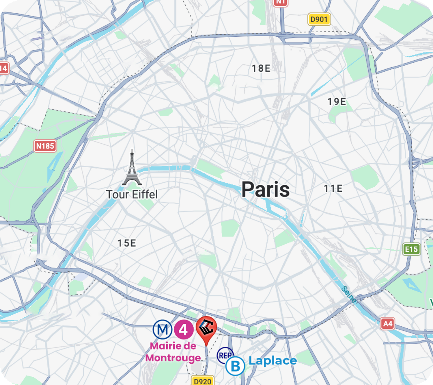Location of CCC Grading premises for a drop-off: Montrouge 92120