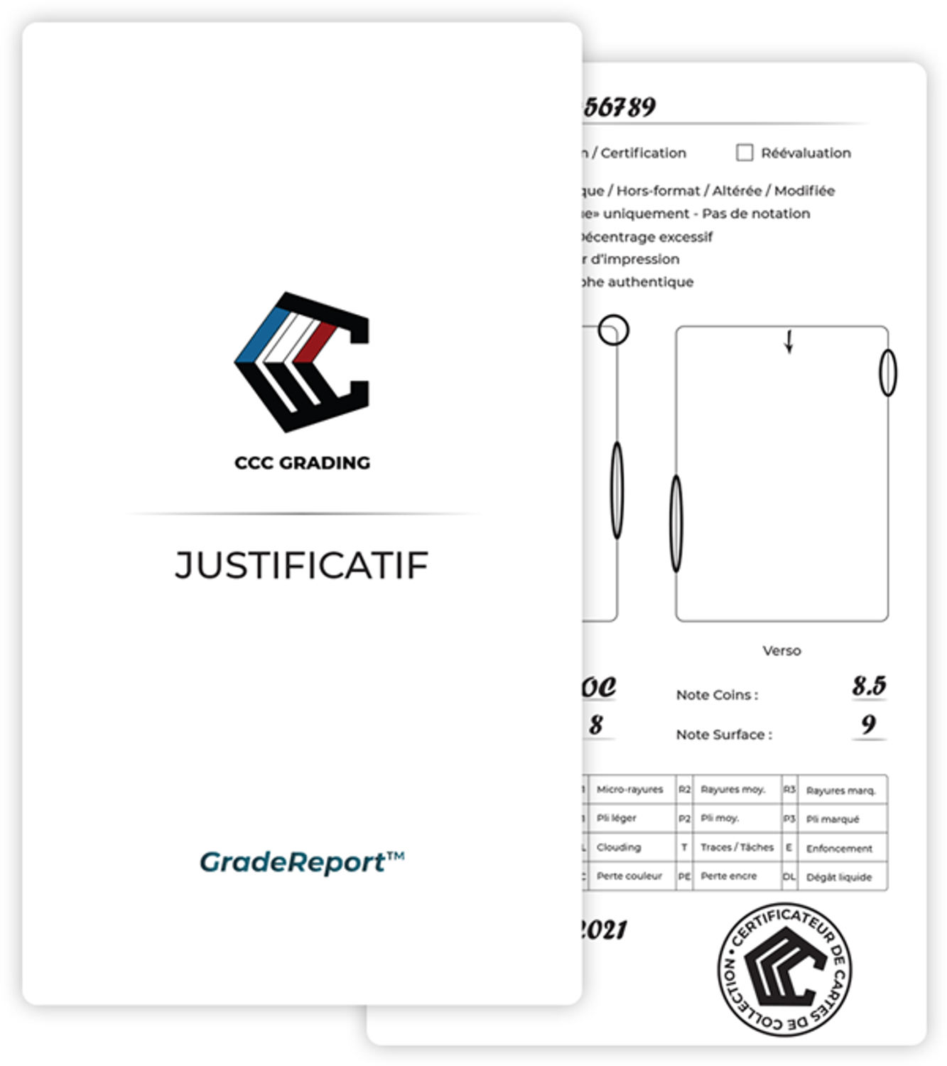 Système de justification de notes GradeReport