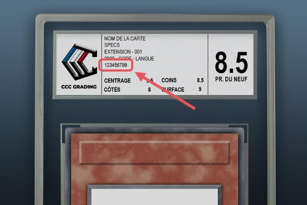 Vérification de carte gradée CCC
